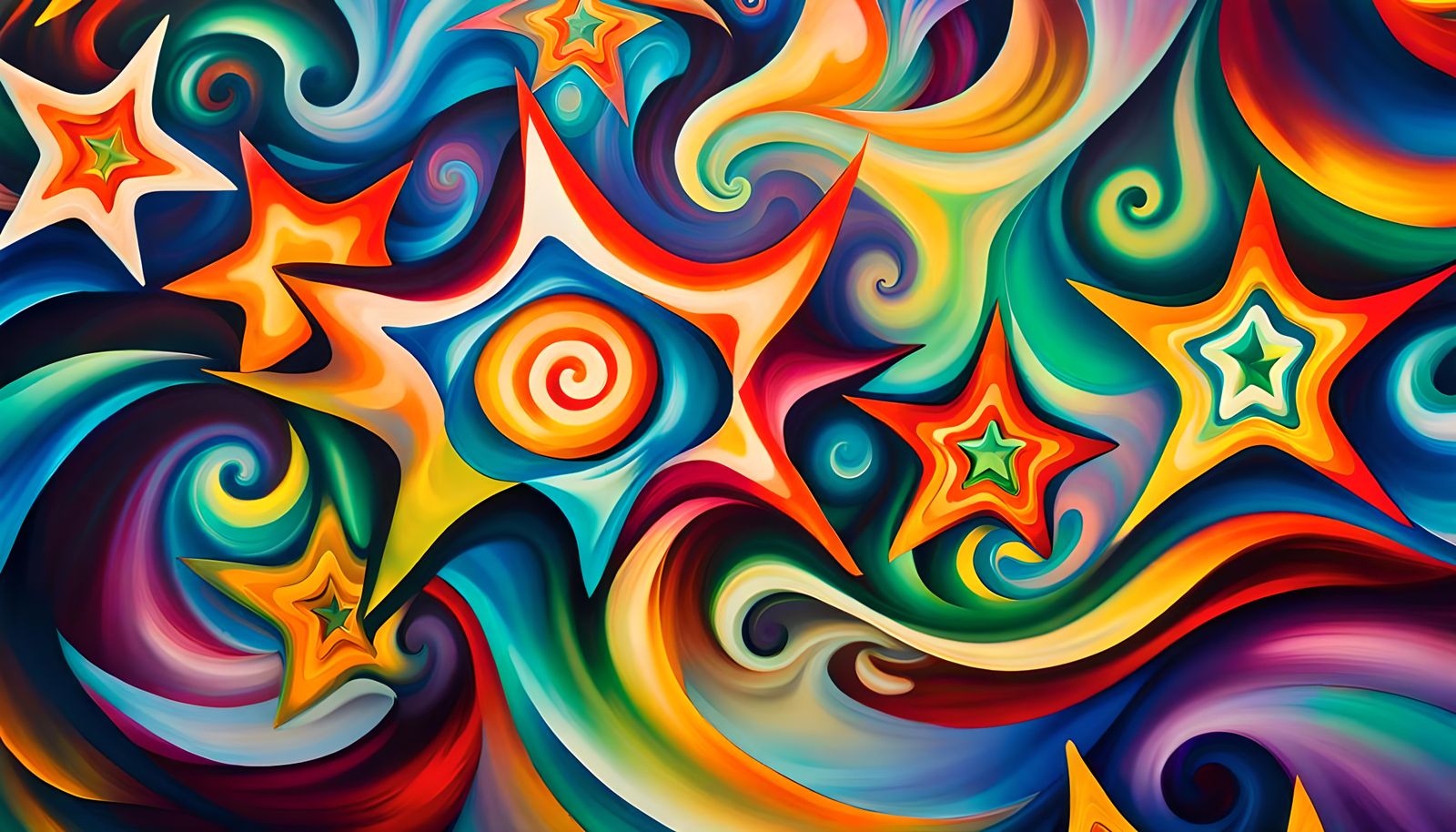 Iridescent Stars Swirling in Electromagnetic Plasma Maelstro...