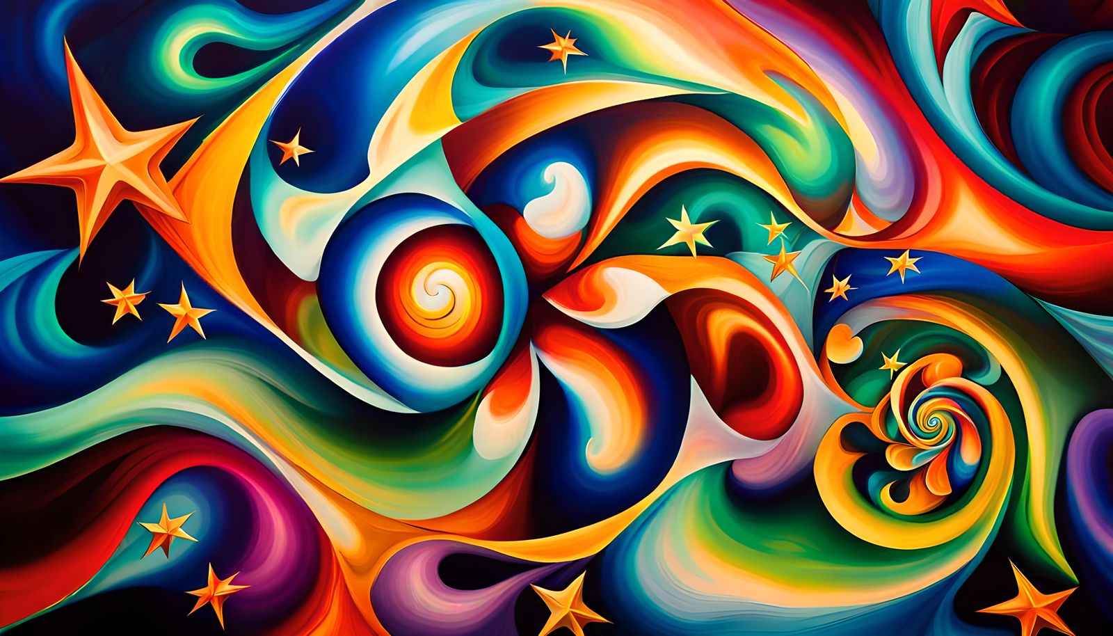 Iridescent Stars in Electromagnetic Plasma Maelstrom