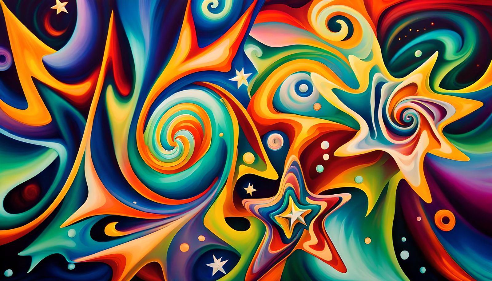 Iridescent Stars in Electromagnetic Plasma: Naive Art