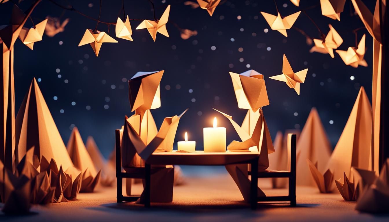 Romantic Starlit Dinner in Origami Style