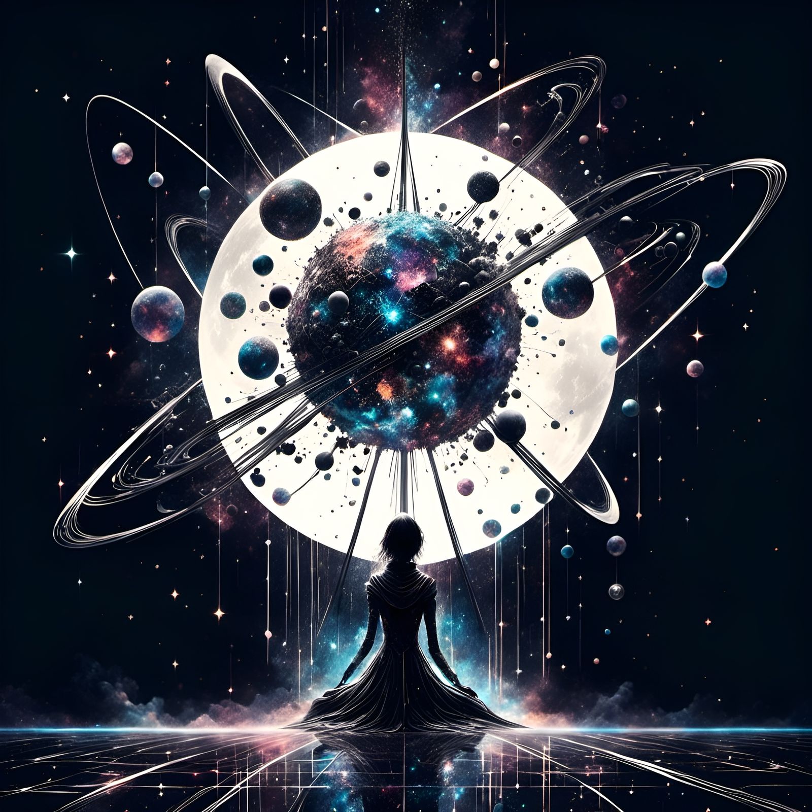 Science Fiction Cover: Woman Casting Magic Spell