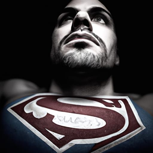 Superman Logo Close-up in Ambient Light