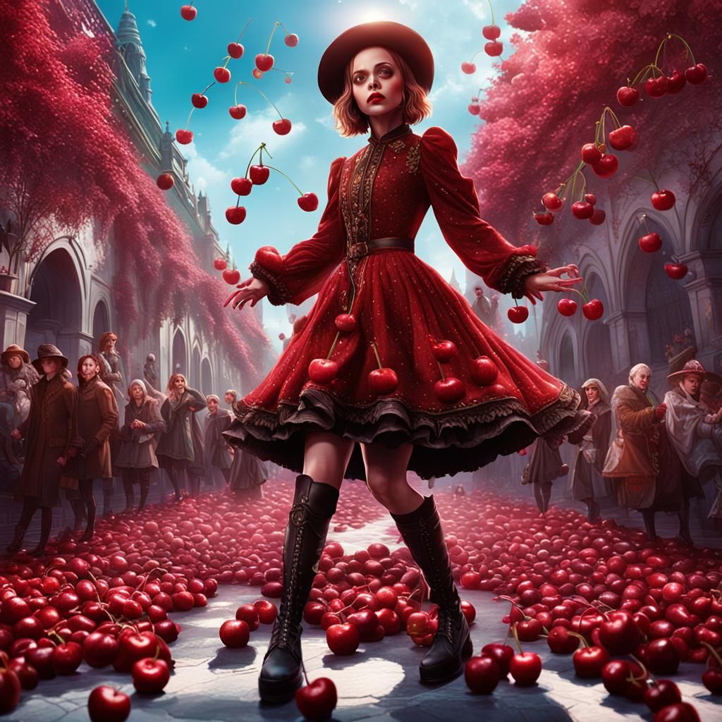 Christina Ricci Dances on Cherries: Fantasy Magazine Cover