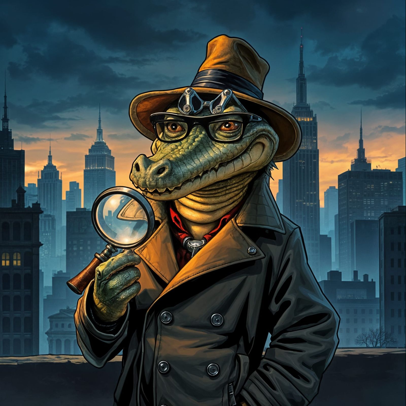Alligator Investigator with Magnifying Glass