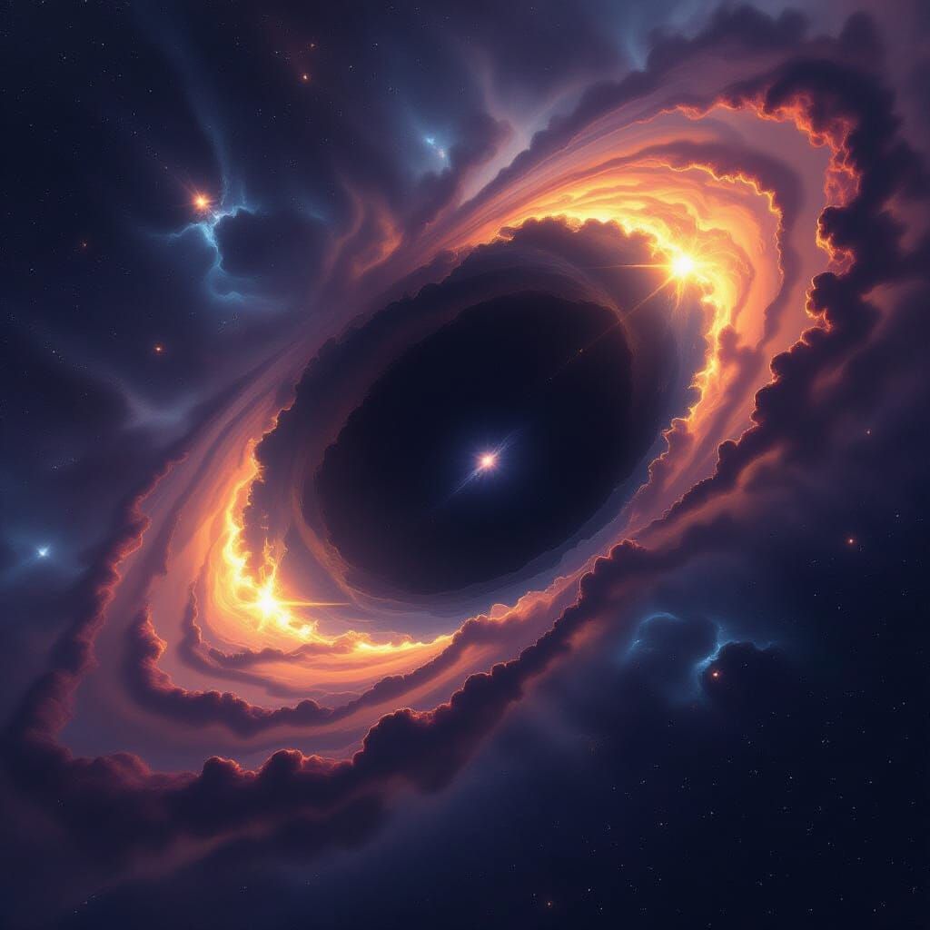 Colossal Black Hole Warping Spacetime