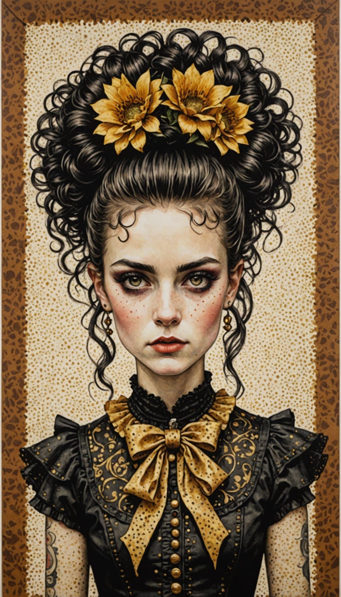 Frilly Punk in Pointillism Style