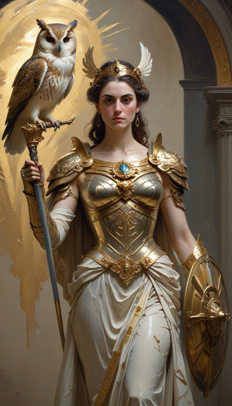 Athena in Elegance and Valor