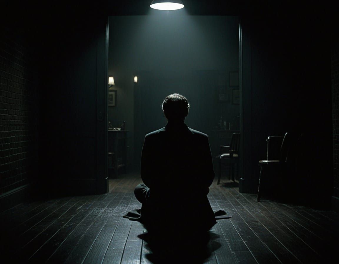 Eerie, Suspenseful Film Still: A Dark, Foreboding Atmosphere