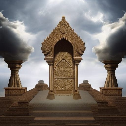 Celestial Cloud Throne: Epic Digital Painting