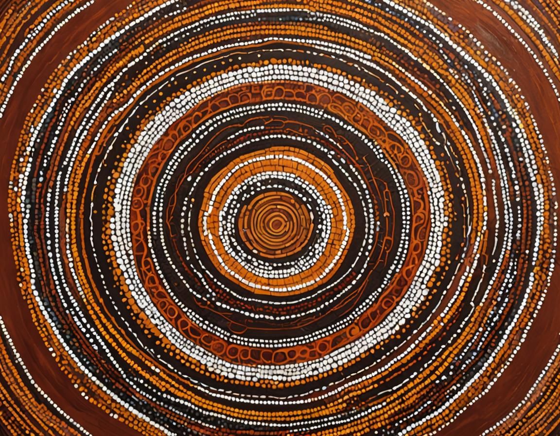 Aboriginal Dreamtime Art: Rainbow Serpent in Ochre