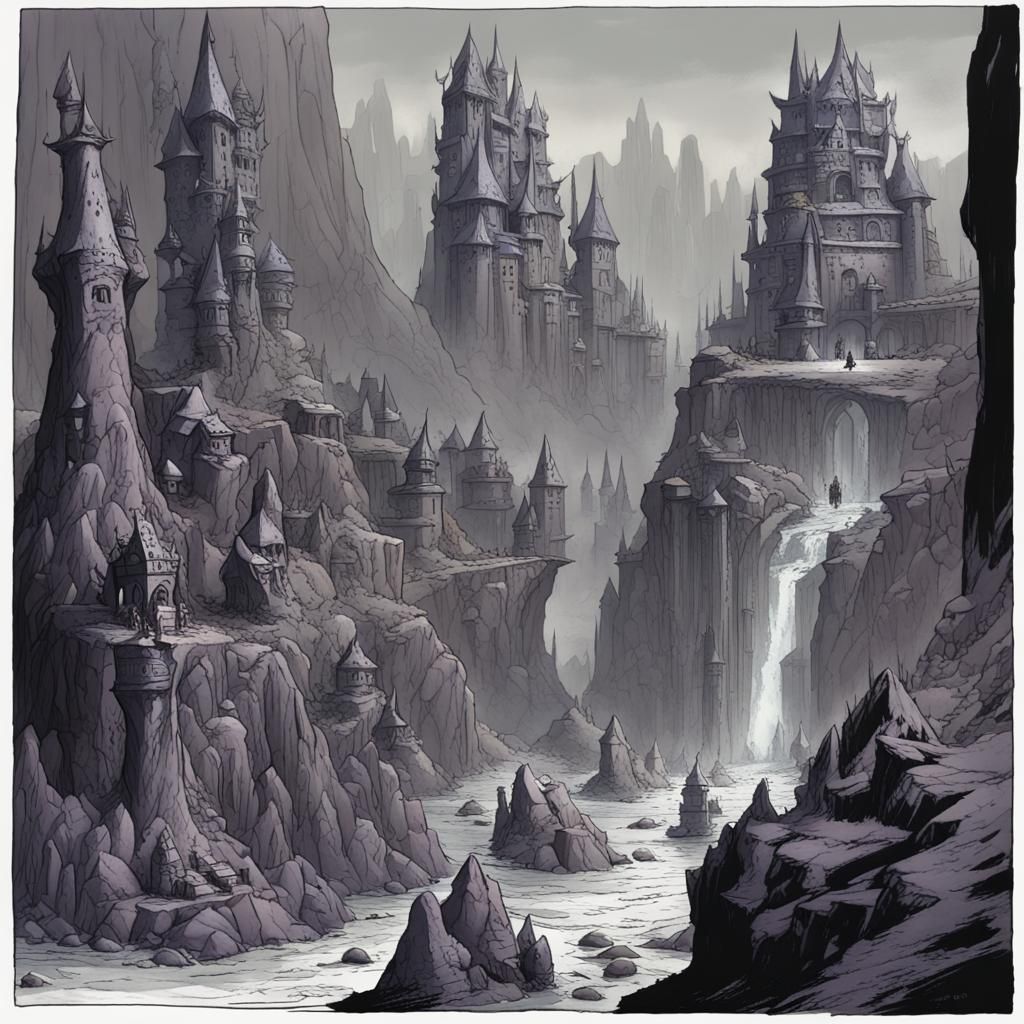 Duergar and Deep Gnome City in Underdark