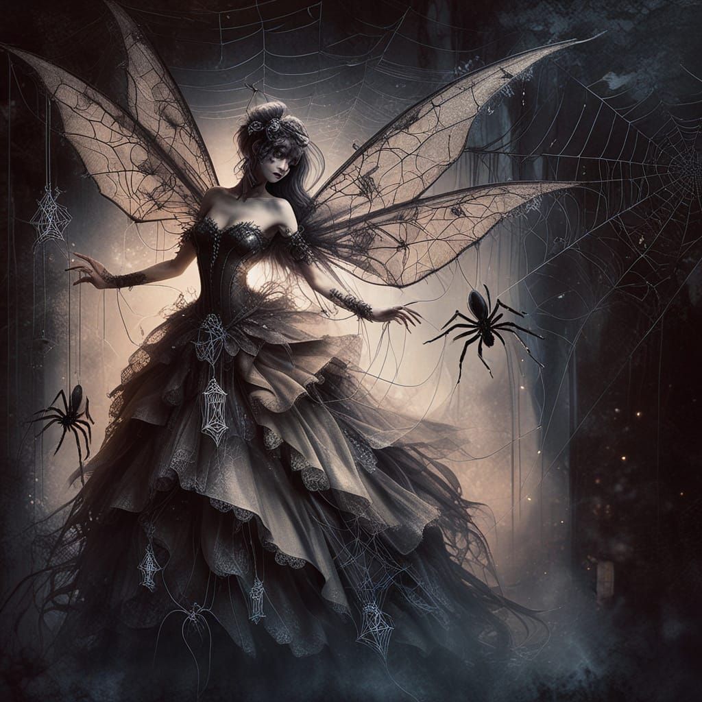 Enchanted Spider Fairy in Whimsical Art