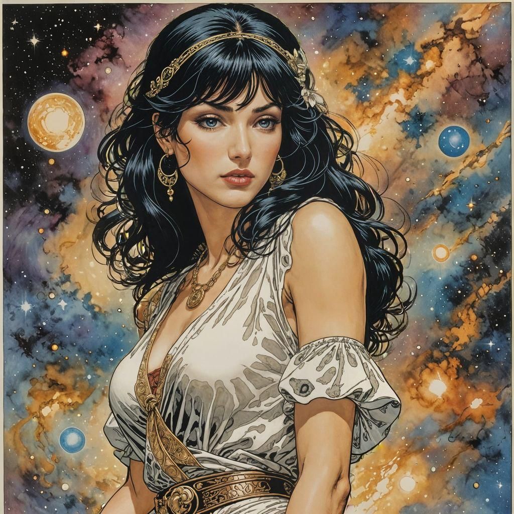 Comic Book Portrait in European Style