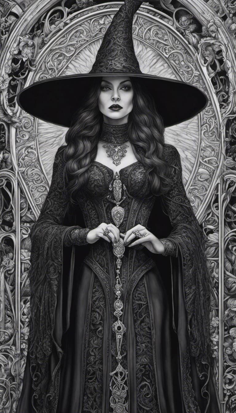 witch dressed in black