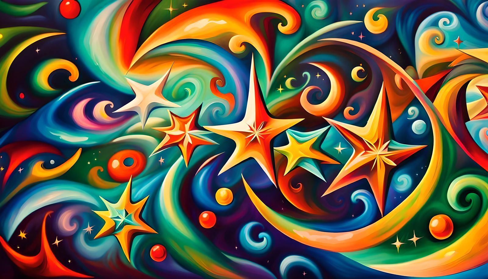 Swirling Newborn Stars in Electromagnetic Plasma: Impasto Pa...