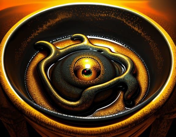 Surreal Goo Blob in Sink, Salvador Dali Style