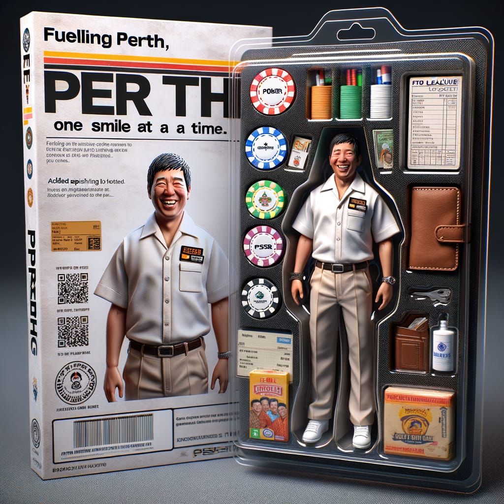 Realistic Action Figure Box in Perth Poker League Style