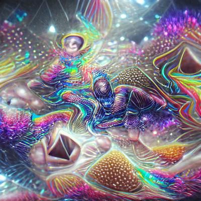 Holographic DMT Astral Cosmic Illustration