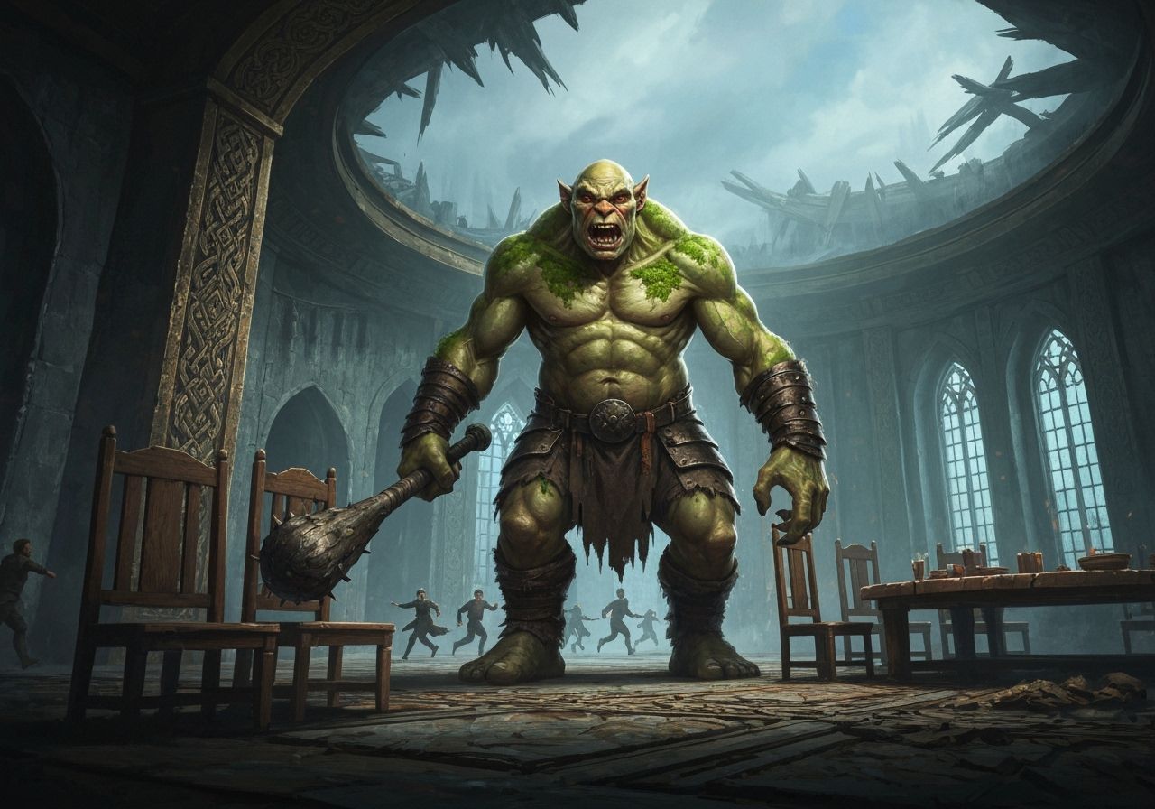 Ogre Giant in Destroyed Viking Palace