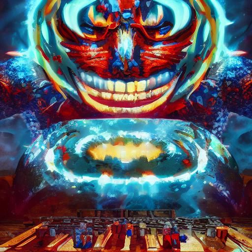 Glowing Face in Ethereal Fantasy Atmosphere