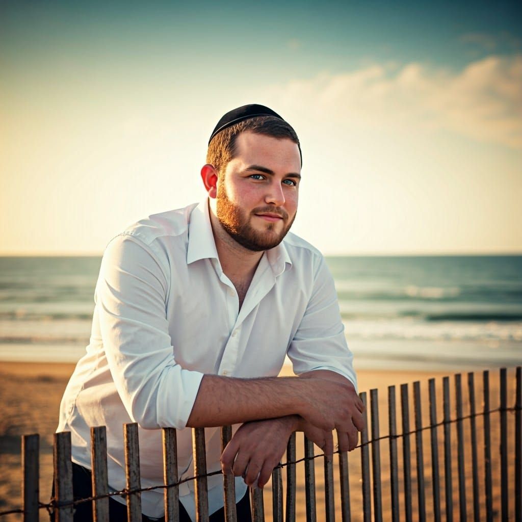 Young Jewish Man in Fantasy Coastal Art