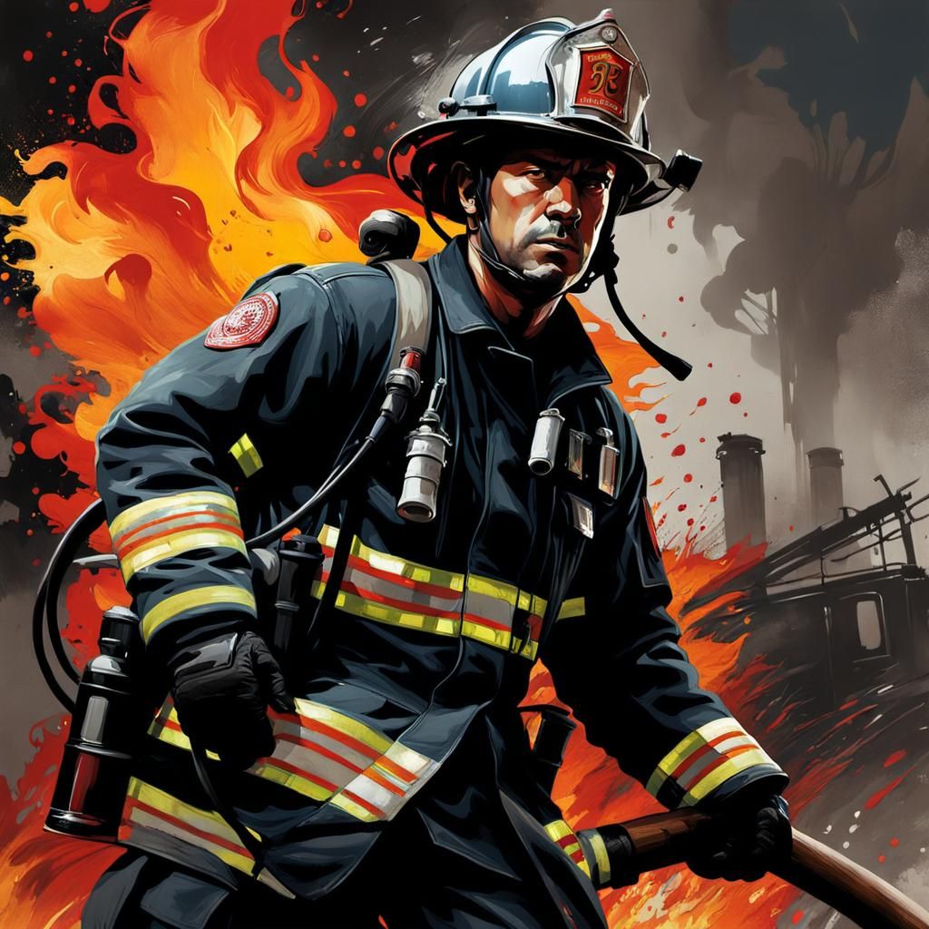 Firefighter Splash Art by Jevtic and Wood