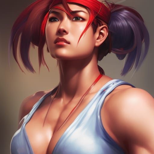 Hyperdetailed Female Fighter Portrait in Unreal Engine 5