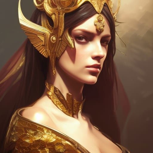 Queen and Entourage: Hyperdetailed Concept Art Portrait