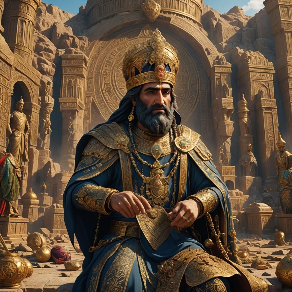 Cyrus the Great Wealth: Detailed Matte Painting