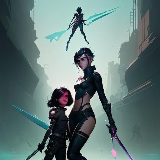 Future Freedom Fighters with Swords