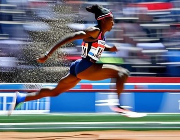 Long Jumper Sprint: Award-Winning Sports Photography