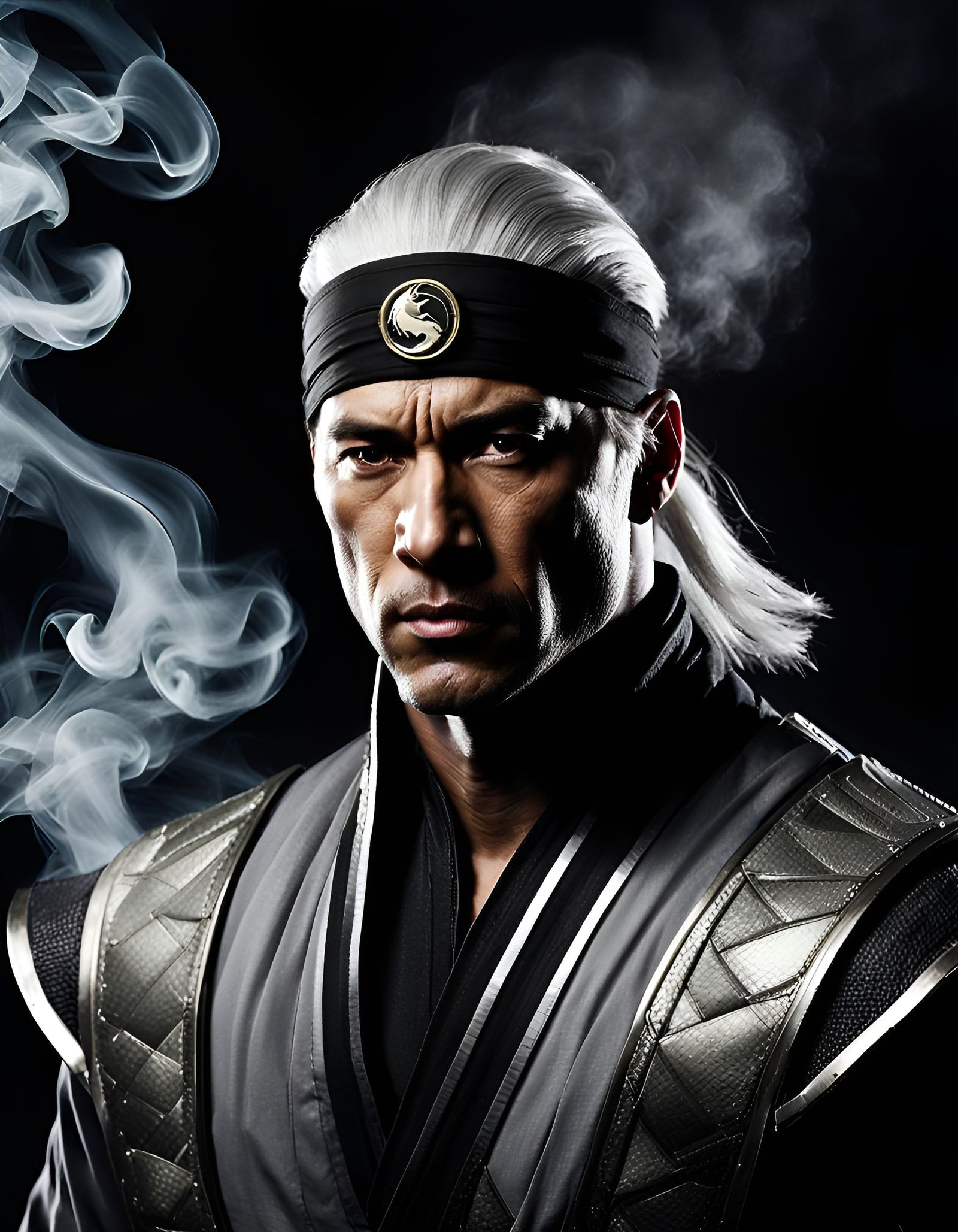 Smoke from Mortal Kombat 9: Hyperdetailed Portrait