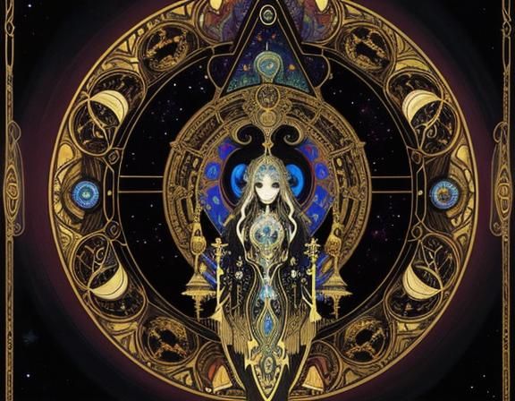 Dark Star Artwork Inspired by Giger, Mucha and Klimt