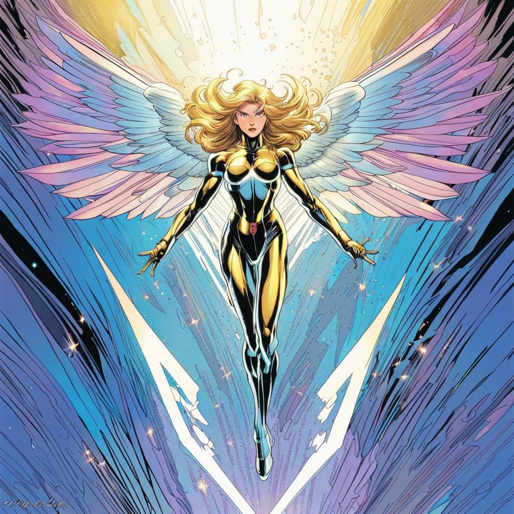 Female Archangel in Comic Book Style