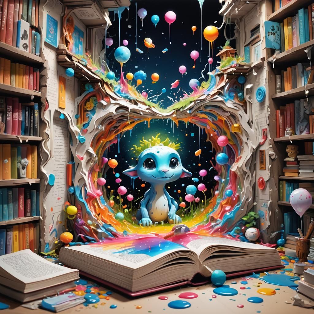 Three-Dimensional Scenes Springing from a Book
