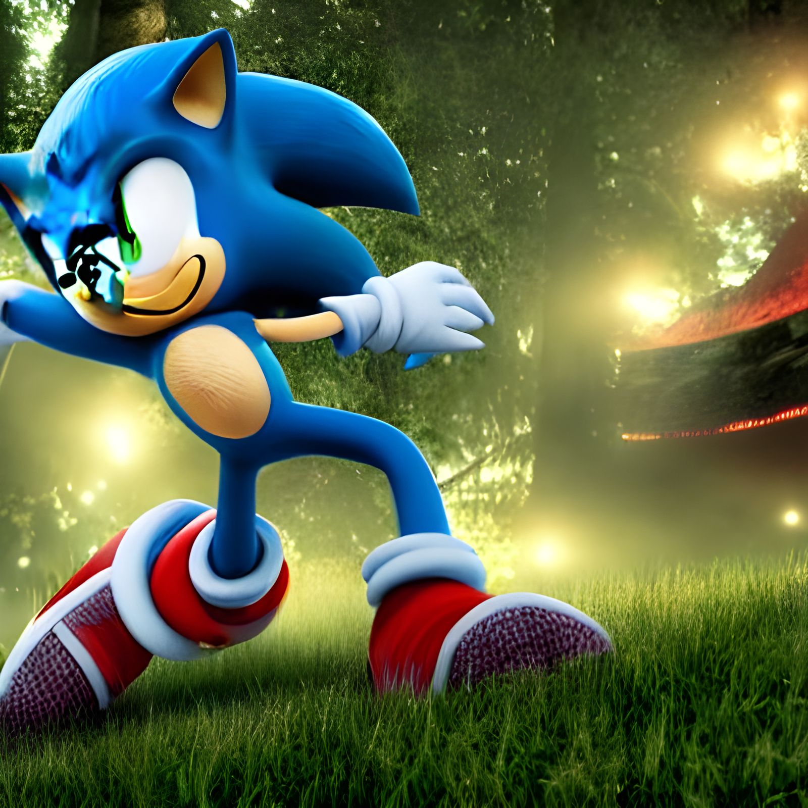 Zombiecore Sonic the Hedgehog in Photorealistic 8K