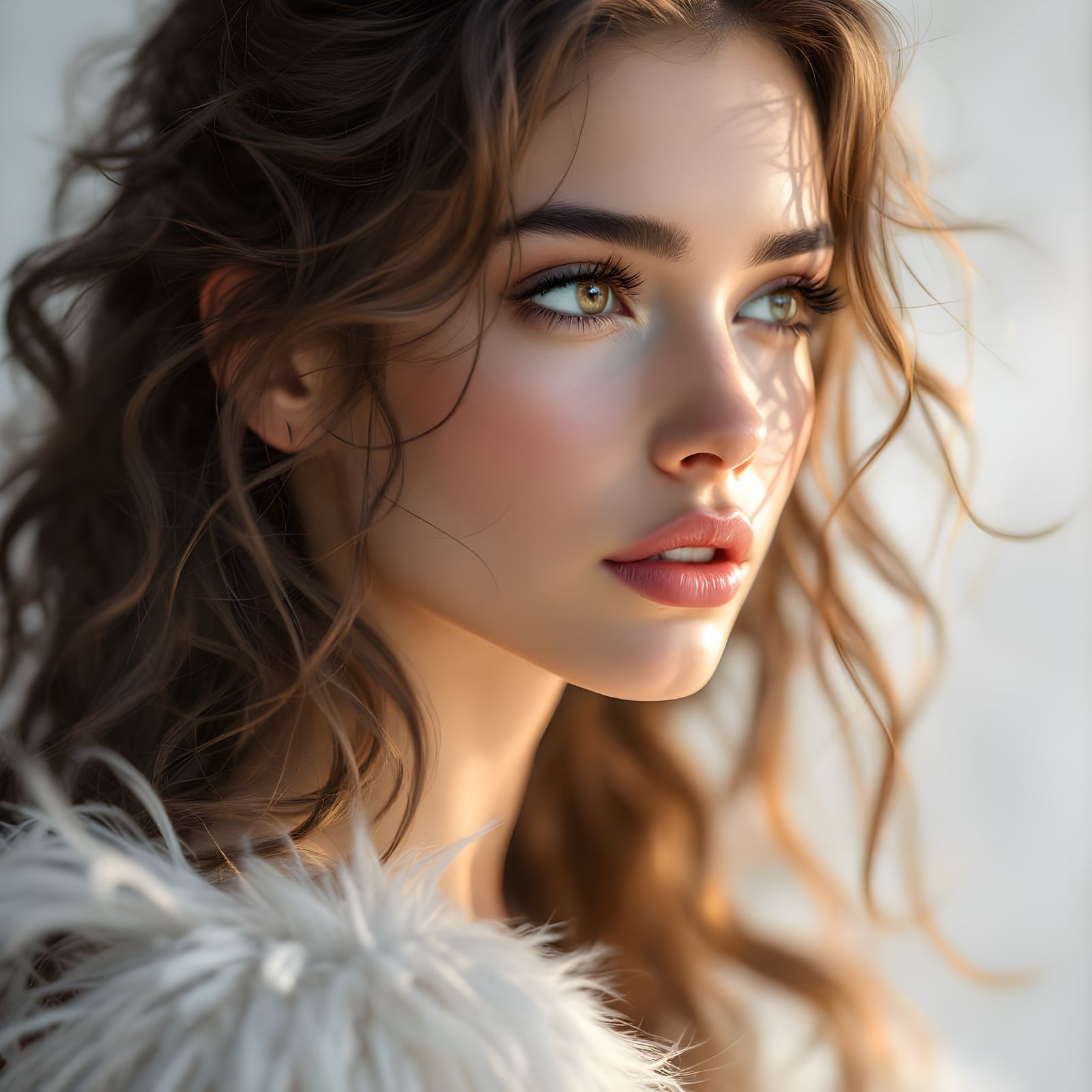 Norse Goddess Portrait in Anna Razumovskaya Style