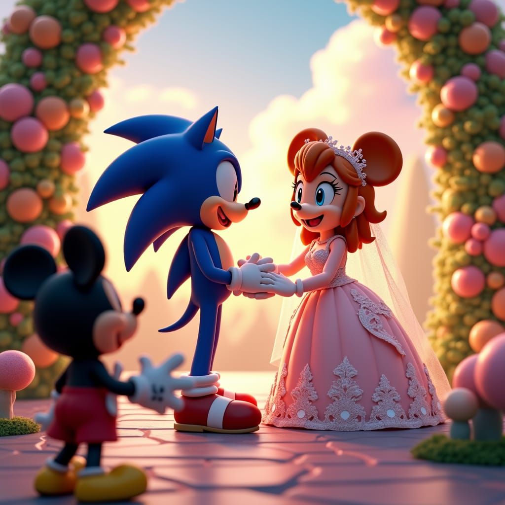 Sonic and Mario's Whimsical Wedding Celebration