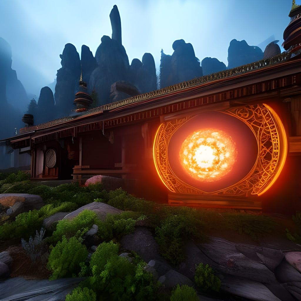 Sorcerer Conjuring Orbs of Miniature Worlds in 3D