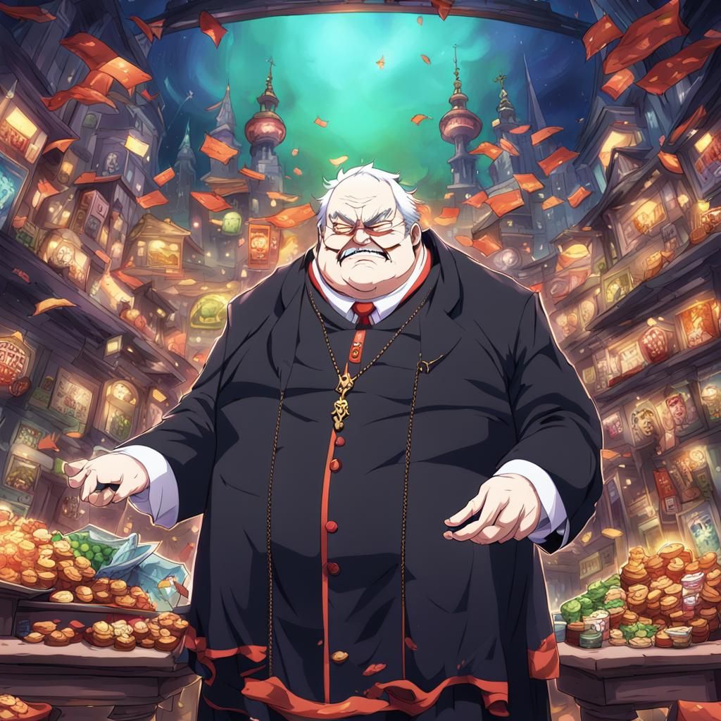 Corrupt Bishop: Anime-Inspired Art of Greed