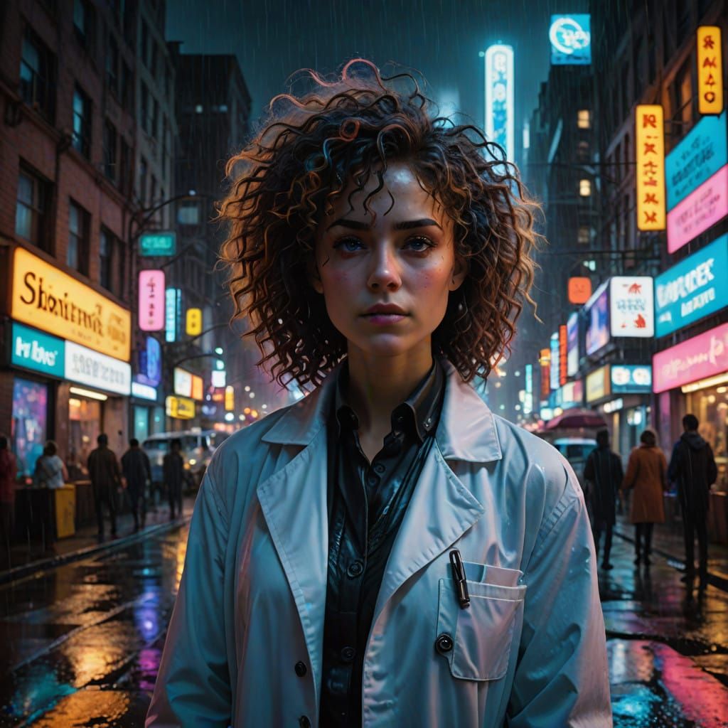 Gothic Cityscape Science Maven Unleashes Mystical Energy