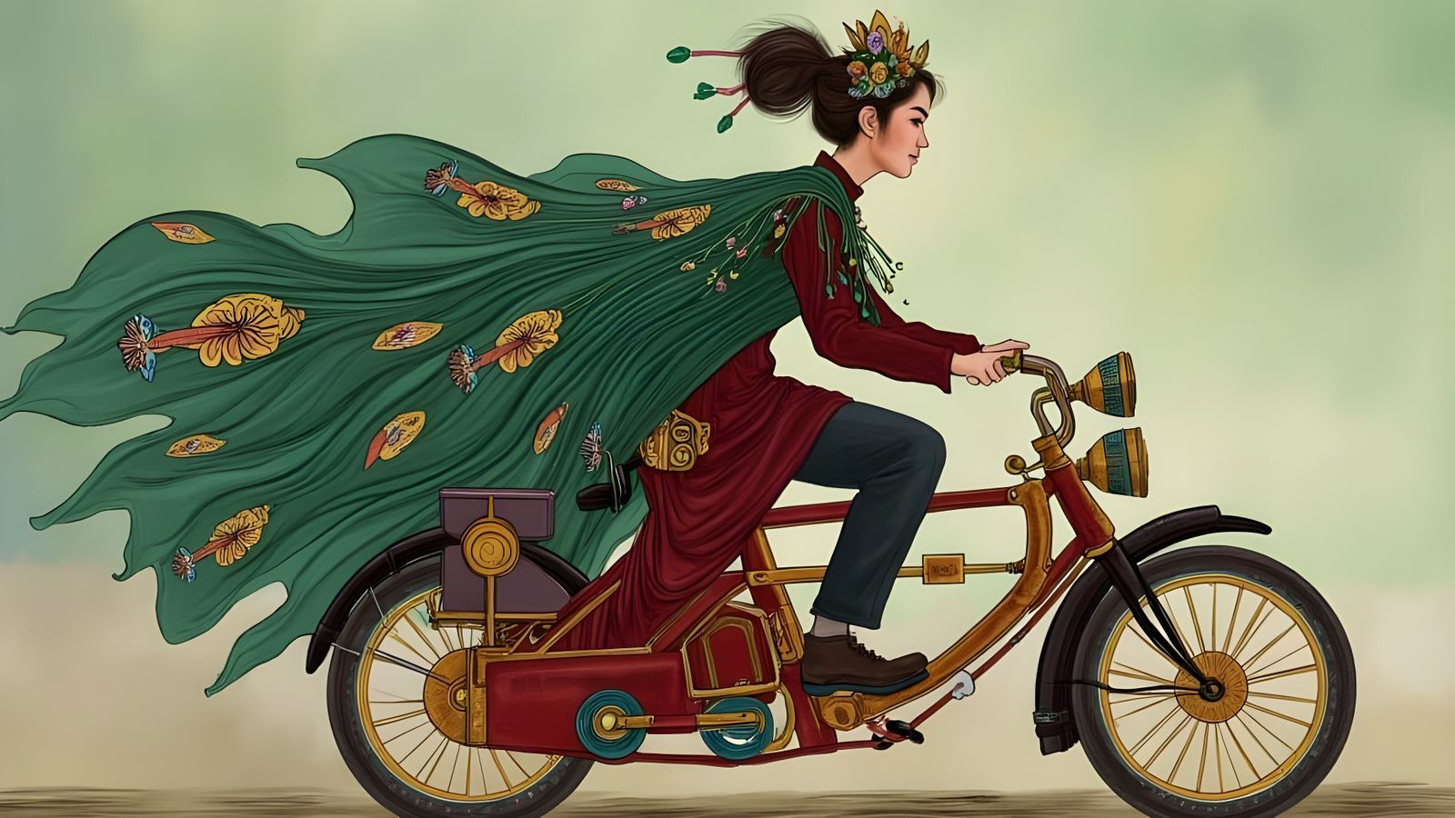 Vibrant Springtime Aviatrix in Whimsical Fashion