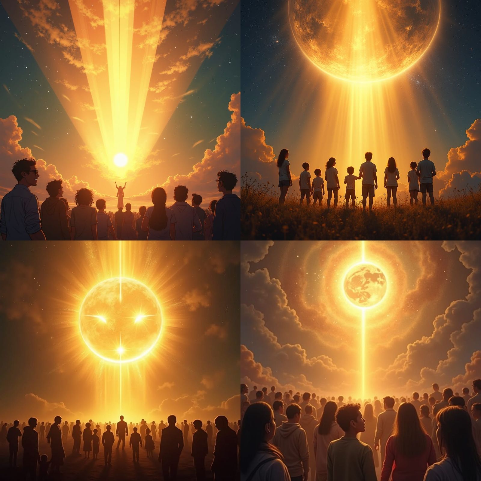 Golden Smile of Light Touches Earth, Inspiring Joy