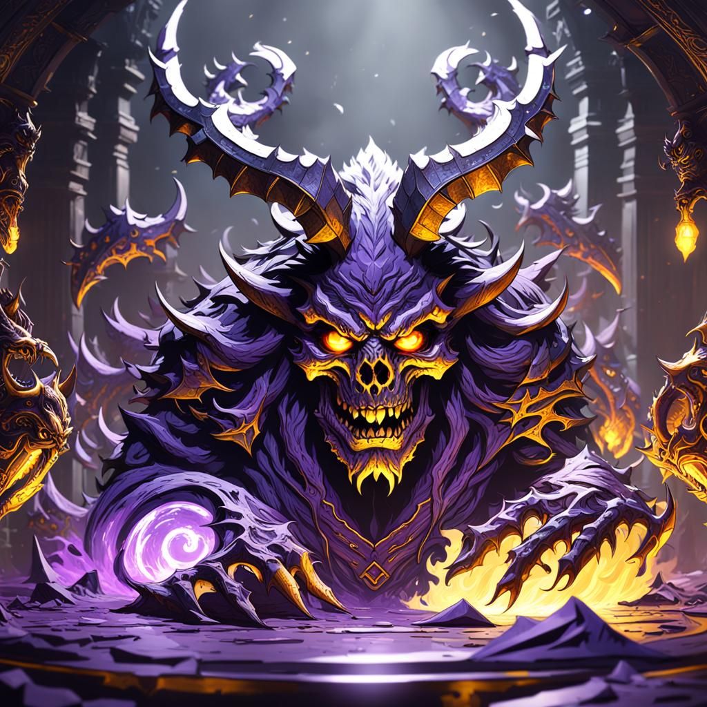 Detailed Shadow Demon in Dark Fantasy Style