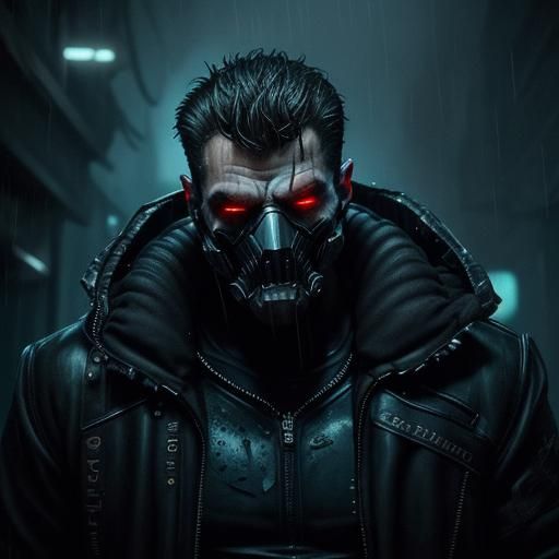 Bane in Synthwave Style, Inspired by Guillermo del Toro