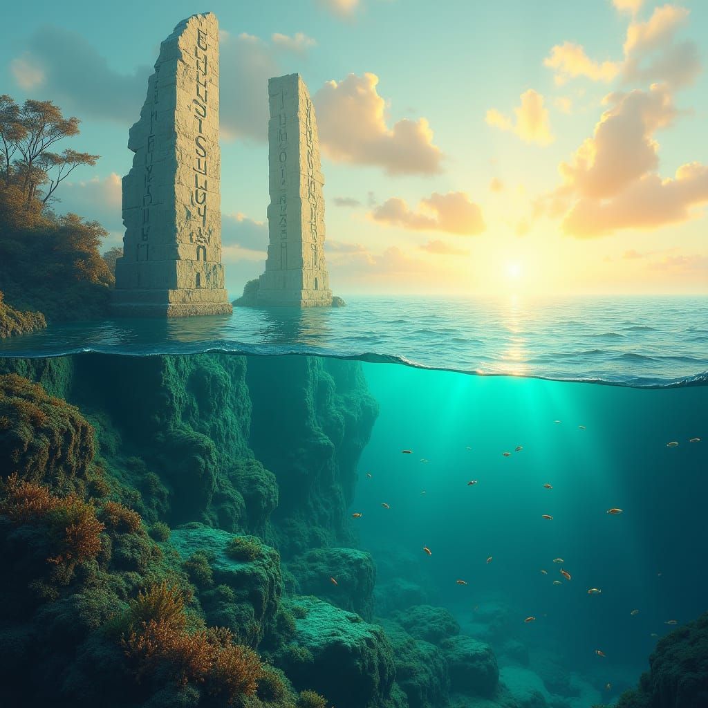 Mystical Spires Rising from Turquoise Ocean