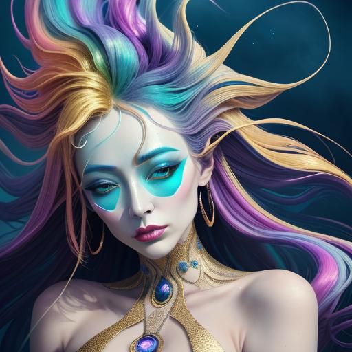 Mysterious Figure in Dreamlike Surrealist Landscape