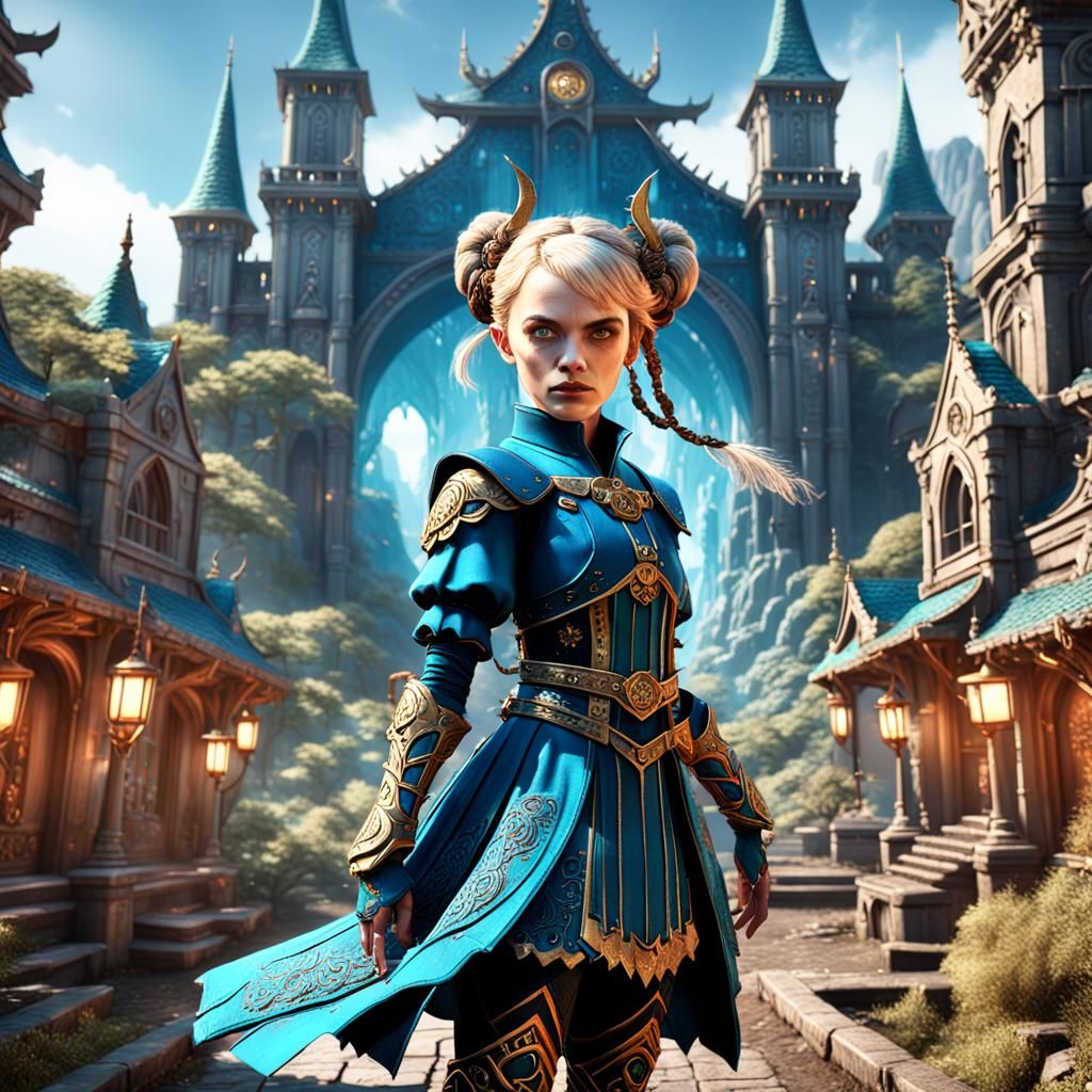 Margo Robbie as Fantasy Art Model