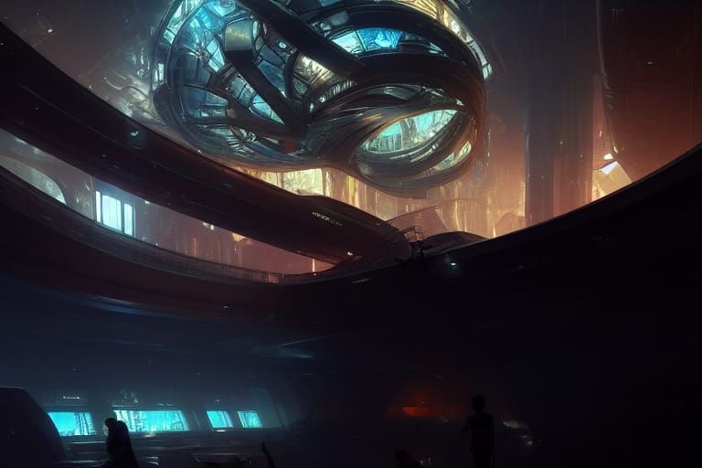 Futuristic Underwater City: Hyperdetailed Concept Art