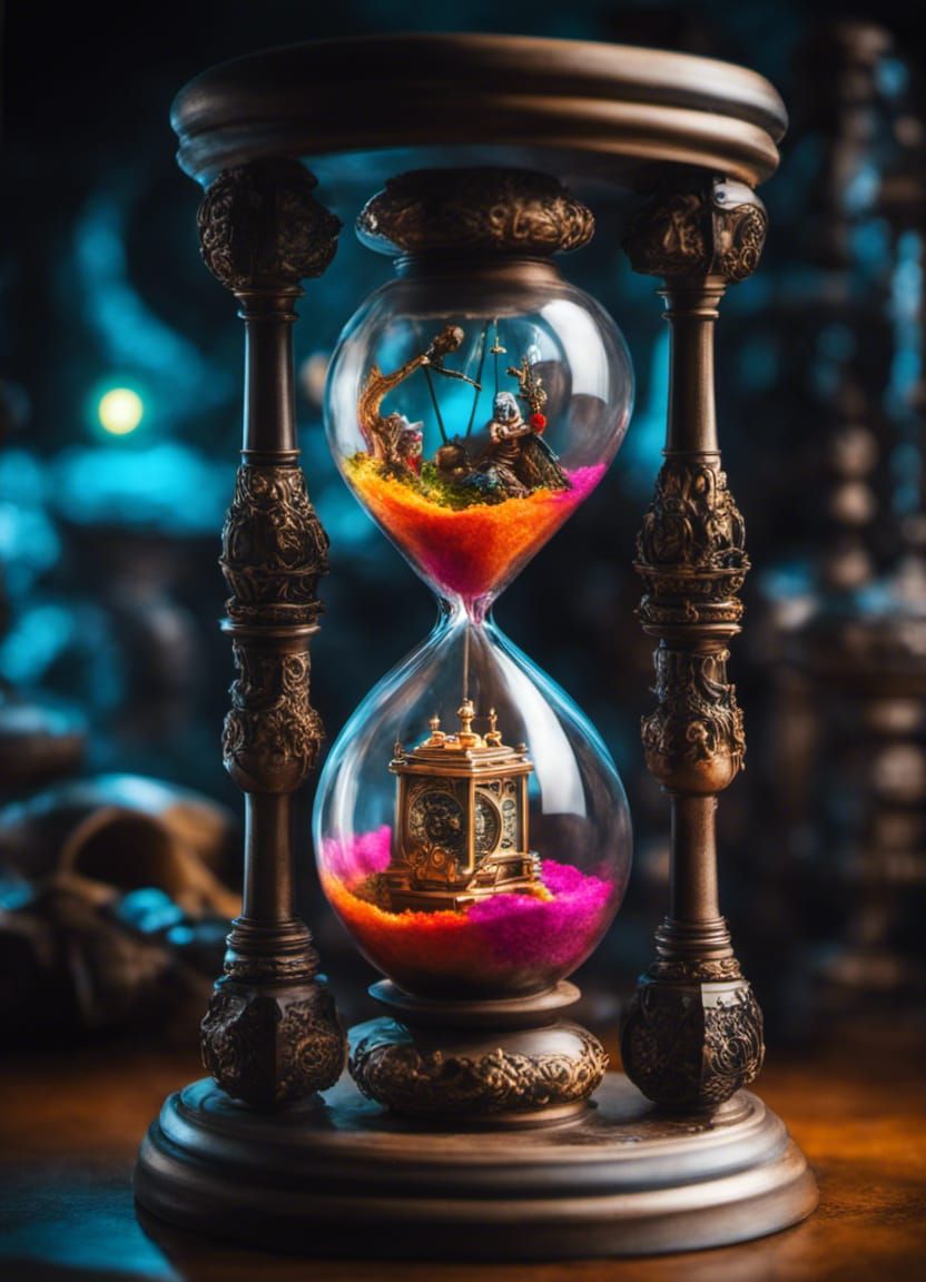 Grim Reaper Hourglass with Endless Time